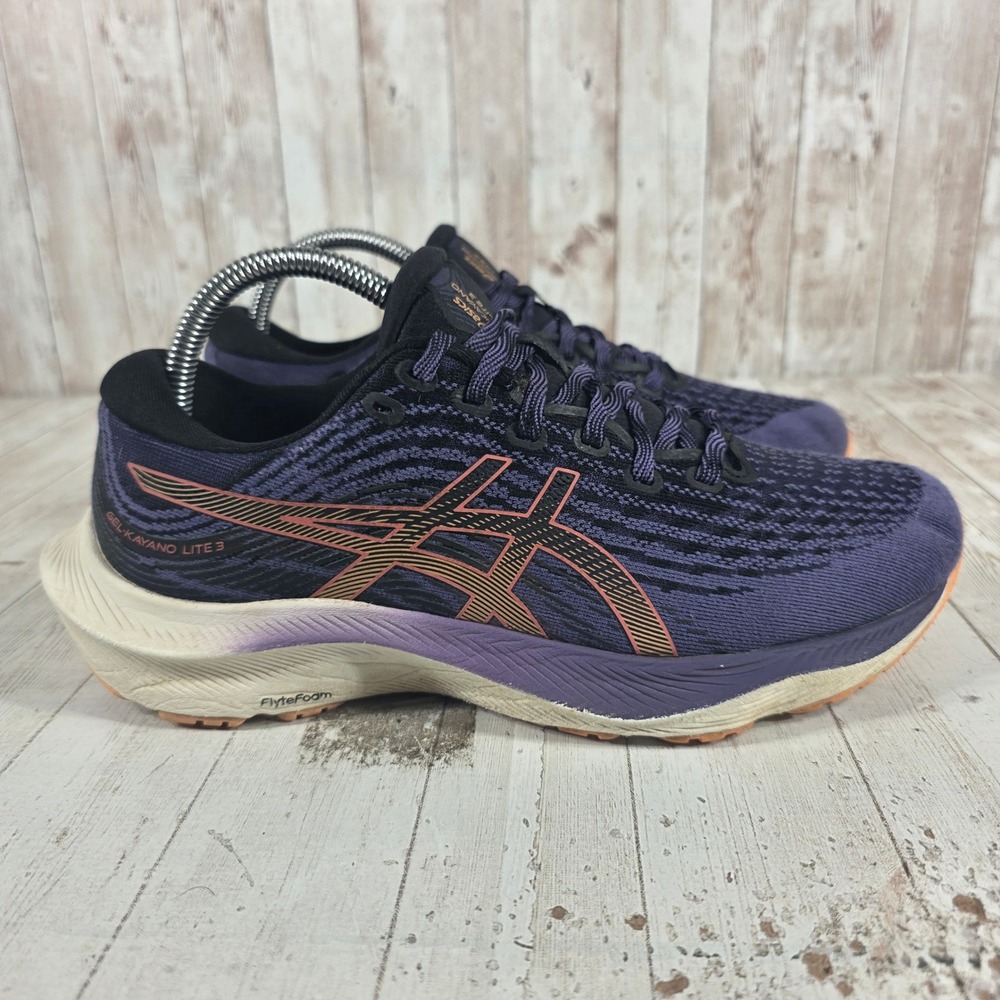 ASICS Gel Kayano Lite 3 Womens 8.5 Running Shoes Purple Navy 1012B293 FlyteFoam